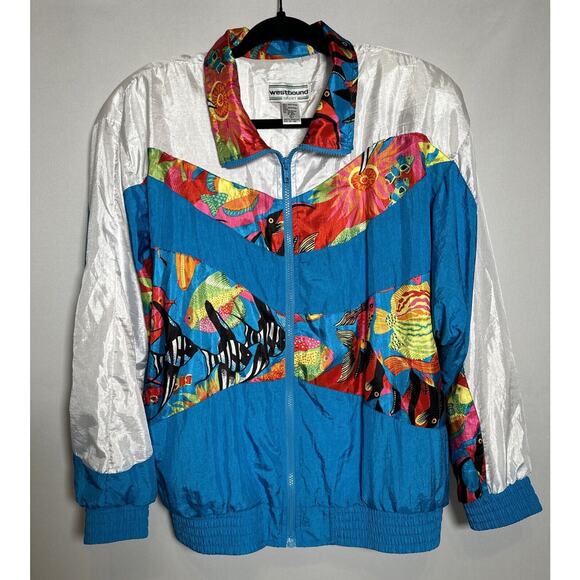 Vintage 1994 Westbound Sport Women’s Jacket Aquarium Fish Size Large - Picture 1 of 8